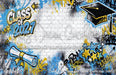 Class of 2027 Blue and Yellow Graffiti Wall (WM)
