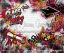Class of 2027 Burgundy and Gold Graffiti Wall (WM)