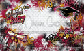 Class of 2027 Burgundy and Gold Graffiti Wall (WM)