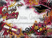 Class of 2027 Burgundy and Gold Graffiti Wall (WM)