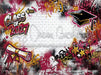 Class of 2027 Burgundy and Gold Graffiti Wall (WM)