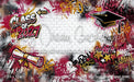 Class of 2027 Burgundy and Gold Graffiti Wall (WM)