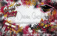 Class of 2027 Burgundy and Gold Graffiti Wall (WM)