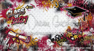 Class of 2027 Burgundy and Gold Graffiti Wall (WM)
