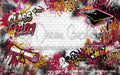Class of 2027 Burgundy and Gold Graffiti Wall (WM)