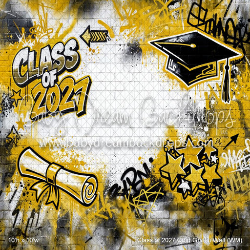 Class of 2027 Gold Graffiti Wall (WM)