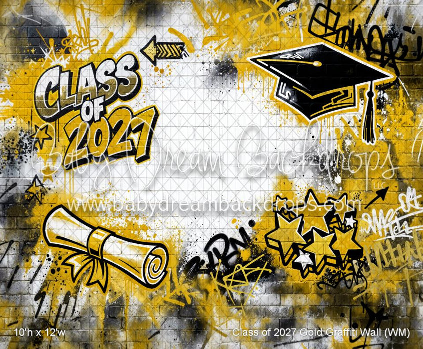 Class of 2027 Gold Graffiti Wall (WM)
