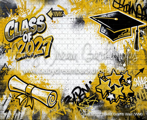 Class of 2027 Gold Graffiti Wall (WM)