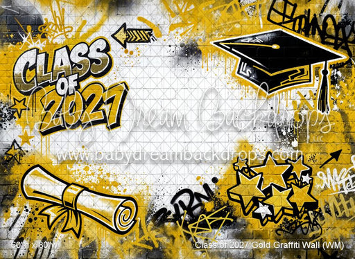 Class of 2027 Gold Graffiti Wall (WM)
