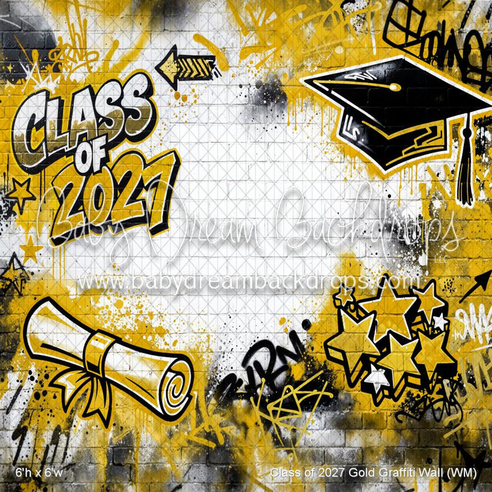 Class of 2027 Gold Graffiti Wall (WM)