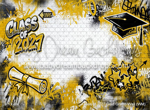 Class of 2027 Gold Graffiti Wall (WM)