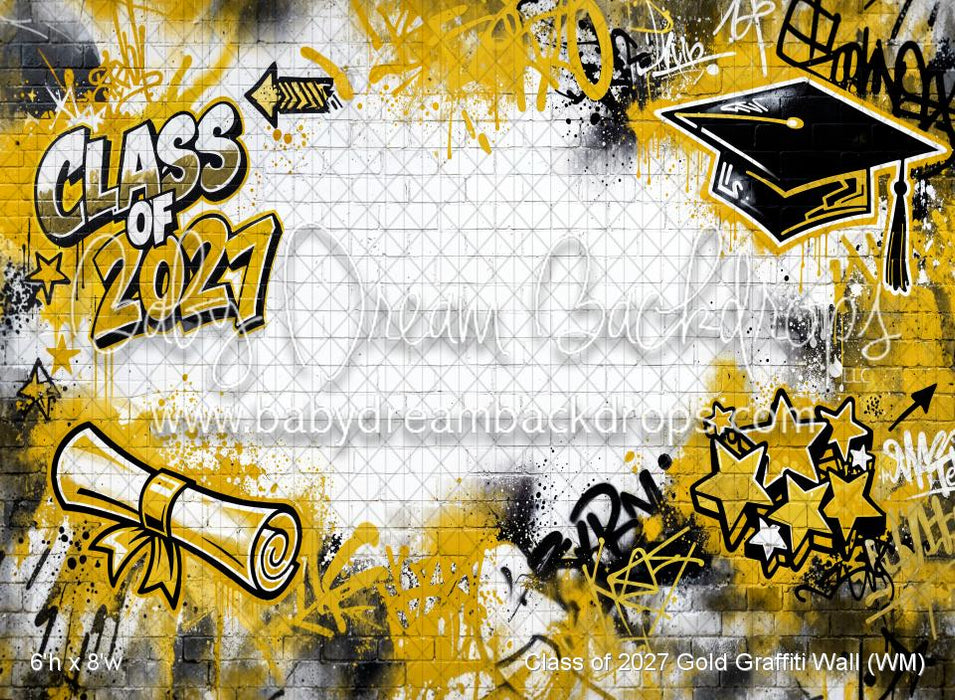 Class of 2027 Gold Graffiti Wall (WM)
