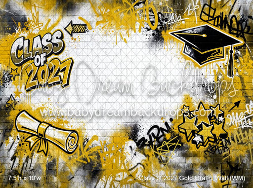 Class of 2027 Gold Graffiti Wall (WM)