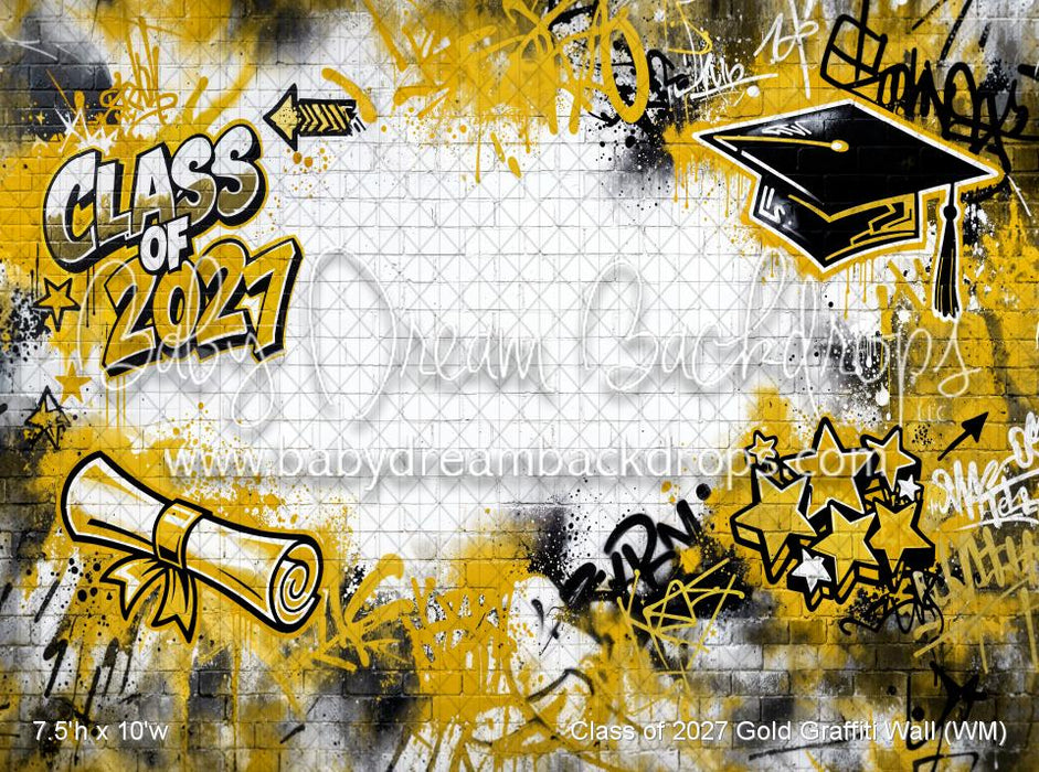 Class of 2027 Gold Graffiti Wall (WM)
