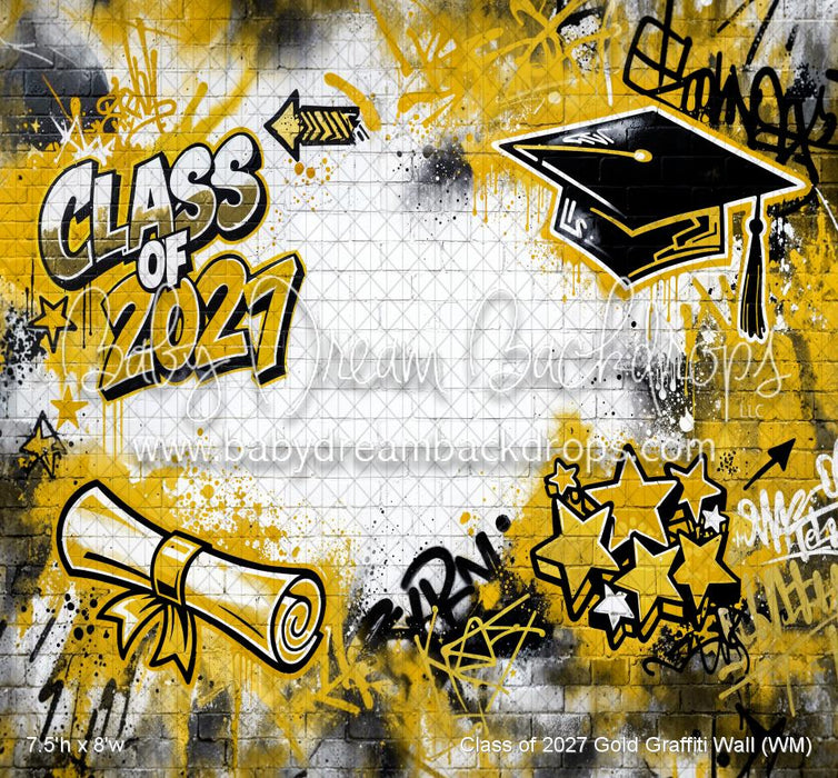 Class of 2027 Gold Graffiti Wall (WM)