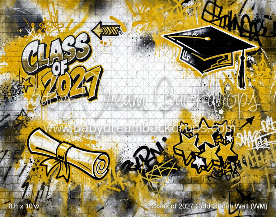 Class of 2027 Gold Graffiti Wall (WM)