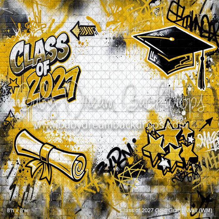 Class of 2027 Gold Graffiti Wall (WM)
