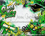 Class of 2027 Green Graffiti Wall (WM)