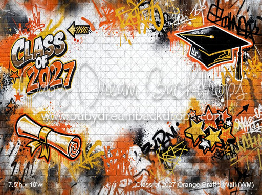 Class of 2027 Orange Graffiti Wall (WM)