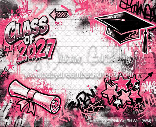 Class of 2027 Pink Graffiti Wall (WM)