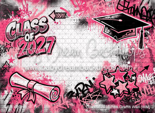 Class of 2027 Pink Graffiti Wall (WM)