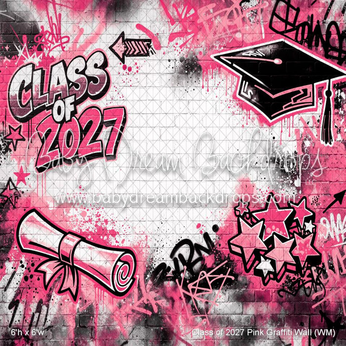 Class of 2027 Pink Graffiti Wall (WM)