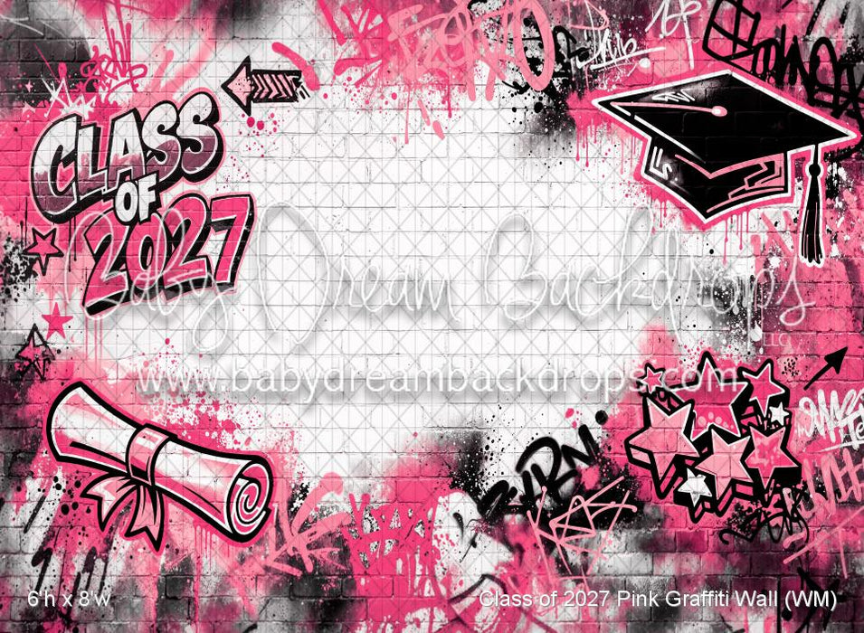 Class of 2027 Pink Graffiti Wall (WM)