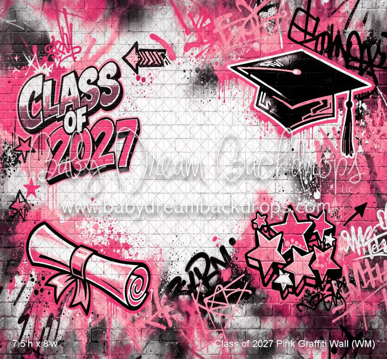 Class of 2027 Pink Graffiti Wall (WM)