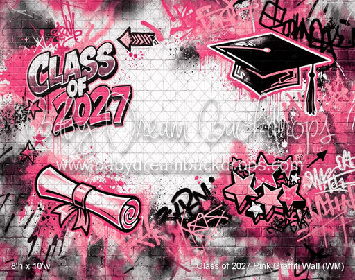 Class of 2027 Pink Graffiti Wall (WM)