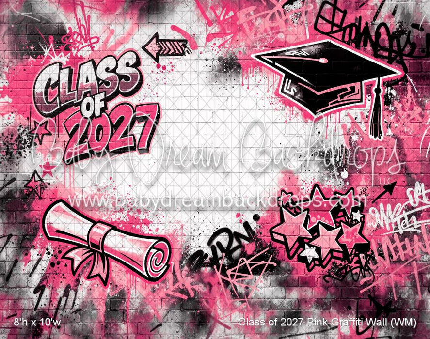Class of 2027 Pink Graffiti Wall (WM)