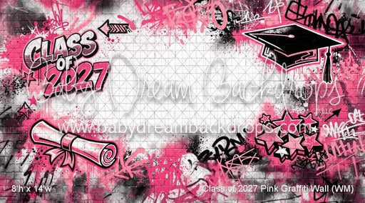 Class of 2027 Pink Graffiti Wall (WM)