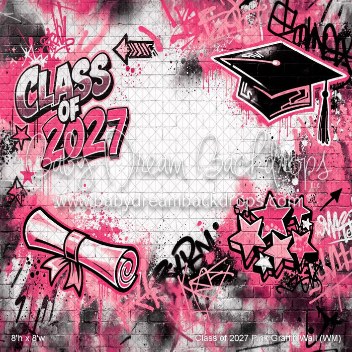 Class of 2027 Pink Graffiti Wall (WM)