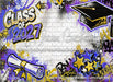 Class of 2027 Purple and Gold Graffiti Wall (WM)