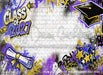 Class of 2027 Purple and Gold Graffiti Wall (WM)