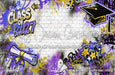 Class of 2027 Purple and Gold Graffiti Wall (WM)