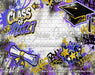 Class of 2027 Purple and Gold Graffiti Wall (WM)