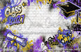 Class of 2027 Purple and Gold Graffiti Wall (WM)