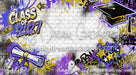 Class of 2027 Purple and Gold Graffiti Wall (WM)