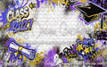 Class of 2027 Purple and Gold Graffiti Wall (WM)