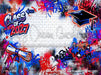 Class of 2027 Red and Blue Graffiti Wall (WM)