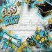 Class of 2027 Teal and Gold Graffiti Wall (WM)
