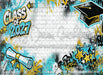 Class of 2027 Teal and Gold Graffiti Wall (WM)