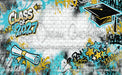Class of 2027 Teal and Gold Graffiti Wall (WM)