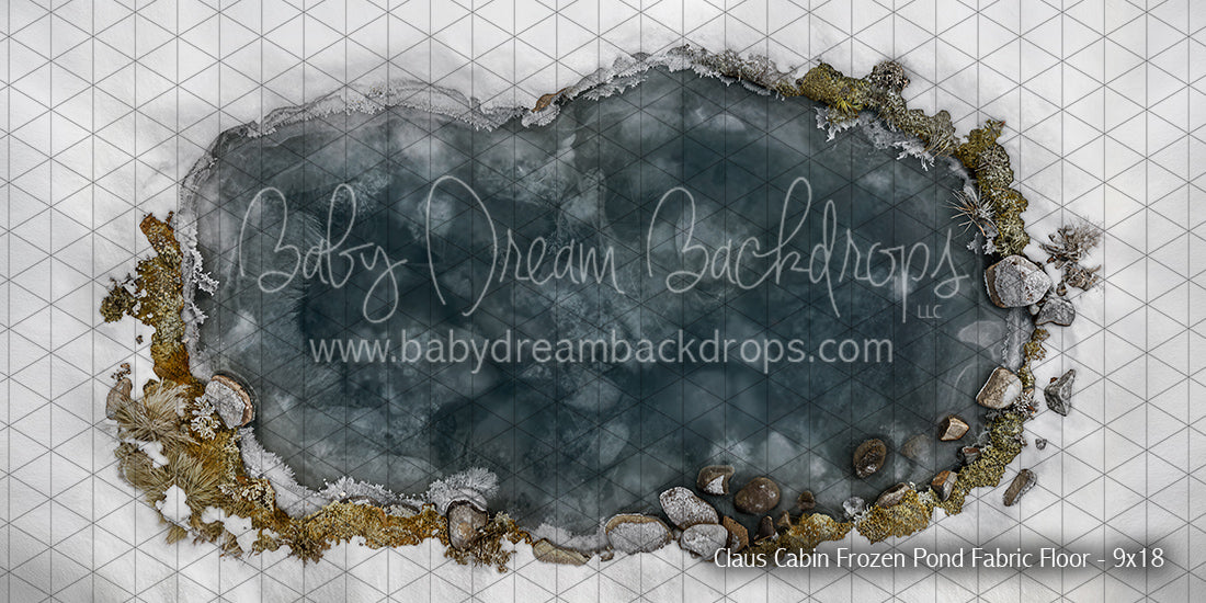 Claus Cabin Frozen Pond Fabric Floor (CC)