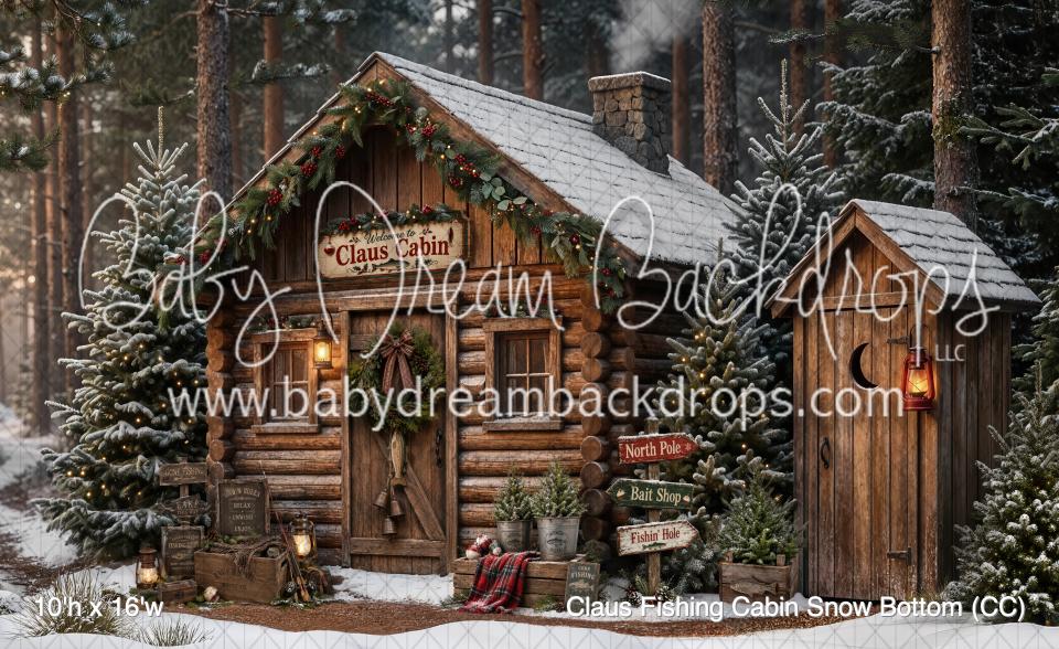 Claus Fishing Cabin Snow Bottom (CC)