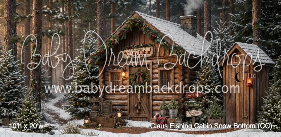 Claus Fishing Cabin Snow Bottom (CC)