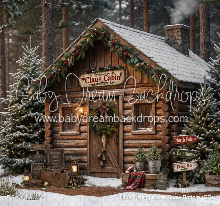 Claus Fishing Cabin Snow Bottom (CC)