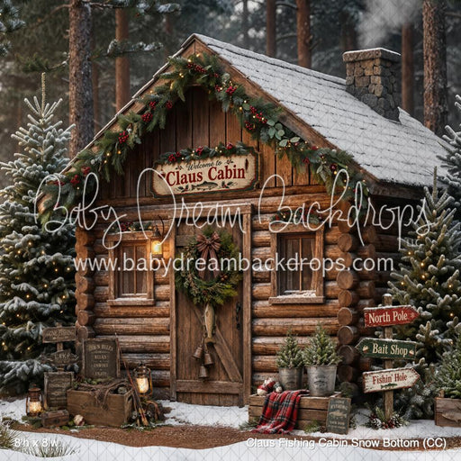 Claus Fishing Cabin Snow Bottom (CC)