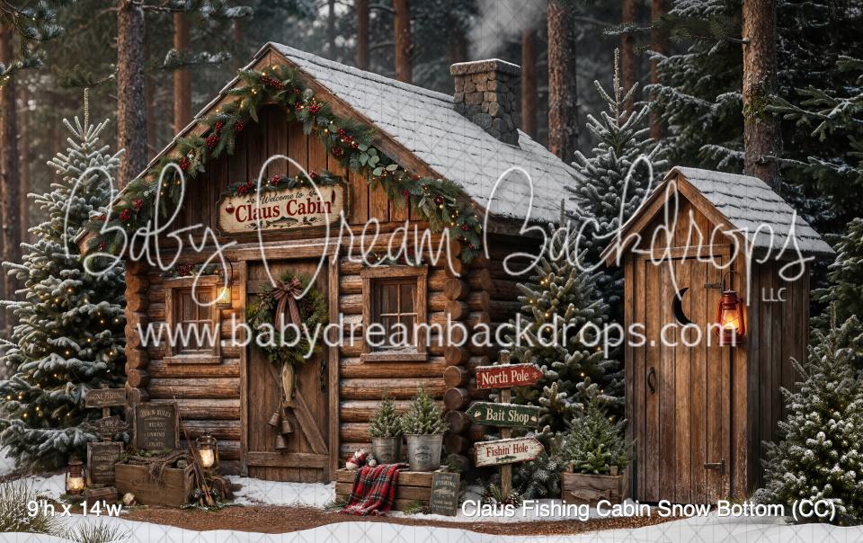 Claus Fishing Cabin Snow Bottom (CC)