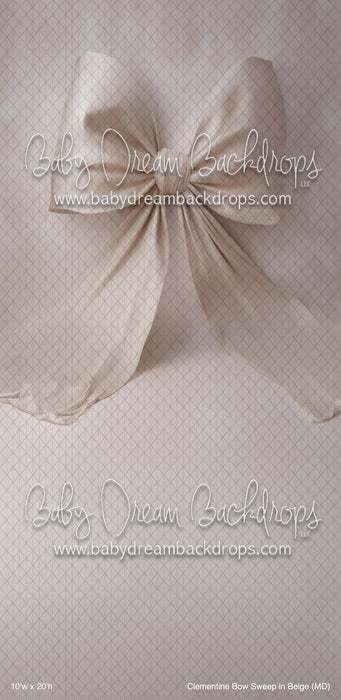 Clementine Bow Sweep in Beige (MD)